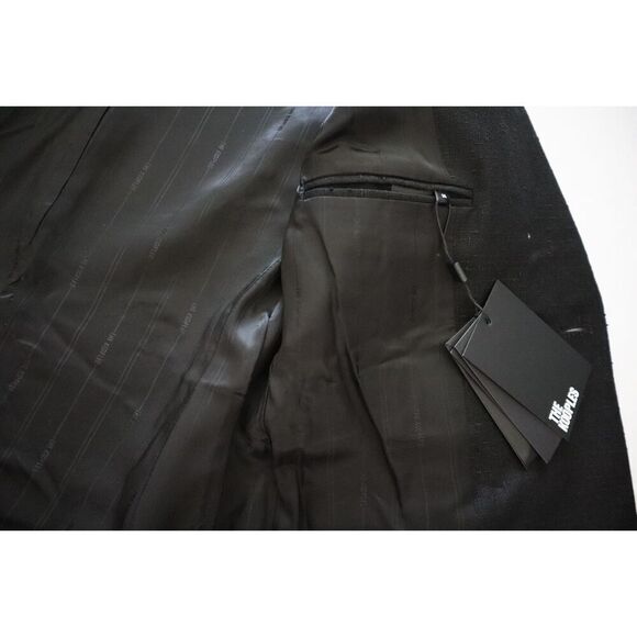 The Kooples FVES29025K Womens Sz 36 Black Wool-Blend Double Breasted Blazer - Picture 5 of 11